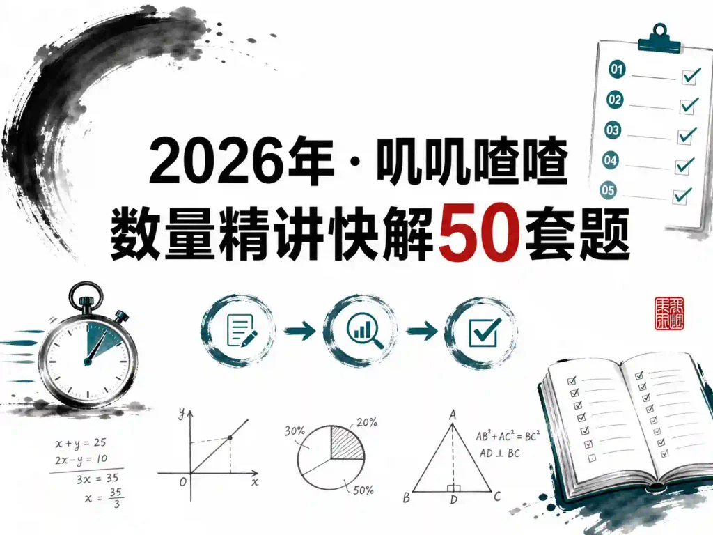 2026年叽叽喳喳数量精讲快解50套题