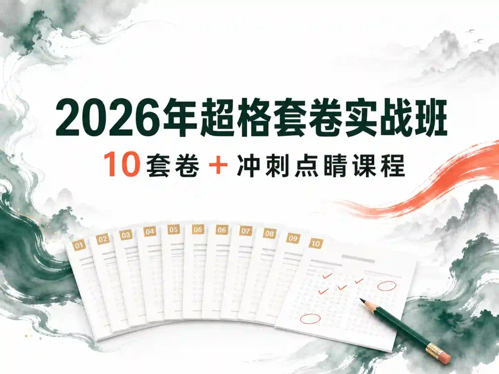 2026年超格套卷实战班（10套卷）+冲刺点睛课程