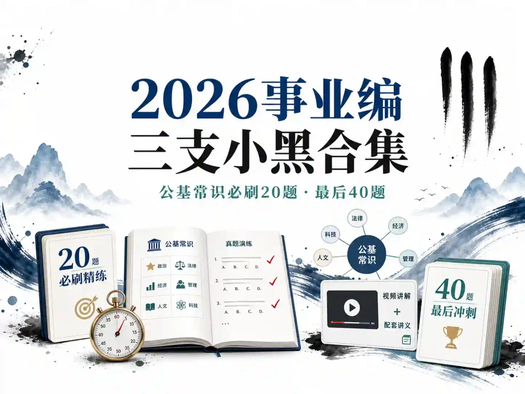 2026事业编三支小黑合集