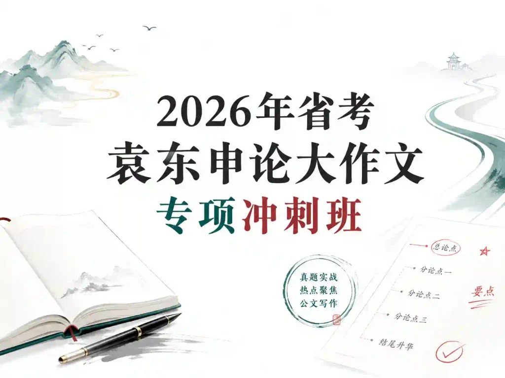2026年省考袁东申论大作文专项冲刺班