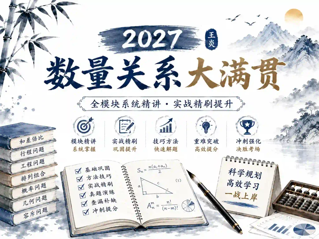 2027年上岸村王炎数量关系大满贯