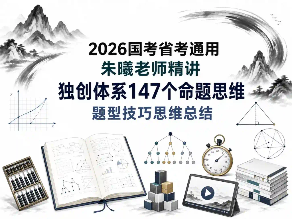 2026国考省考通用 朱曦老师精讲 独创体系147个命题思维题型技巧思维总结