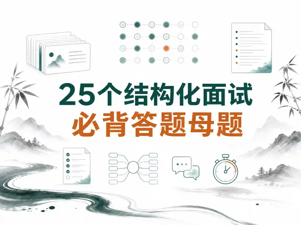 25个结构化面试必背答题母题
