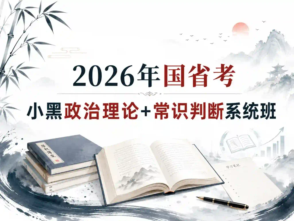 2026年国省考小黑政治理论+常识判断系统班