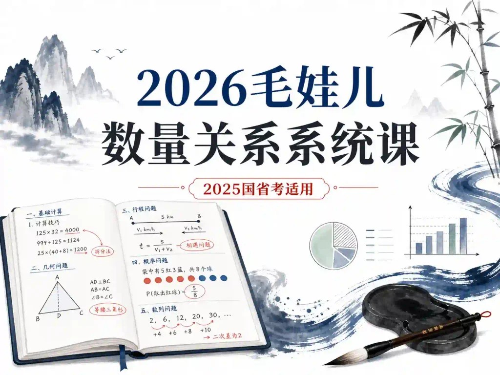 2026毛娃儿数量关系系统课(2025国省考适用)