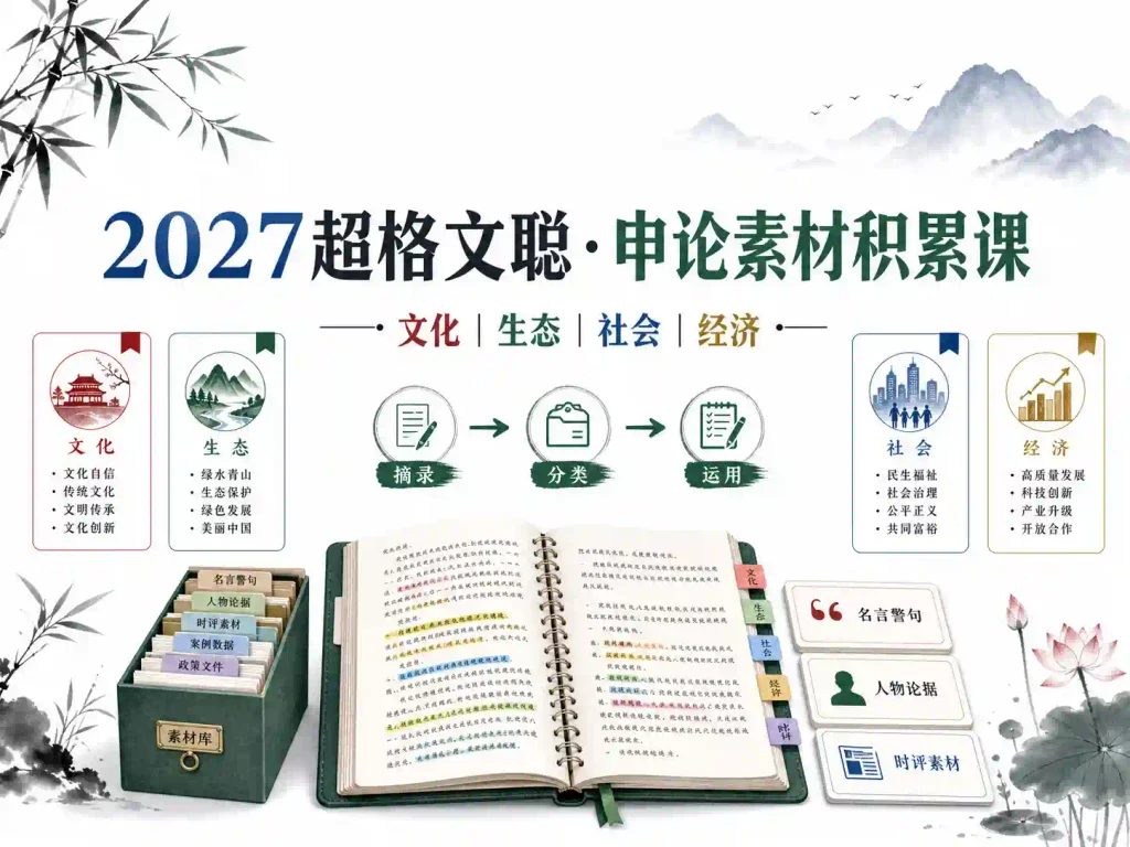 2027超格文聪申论素材积累课