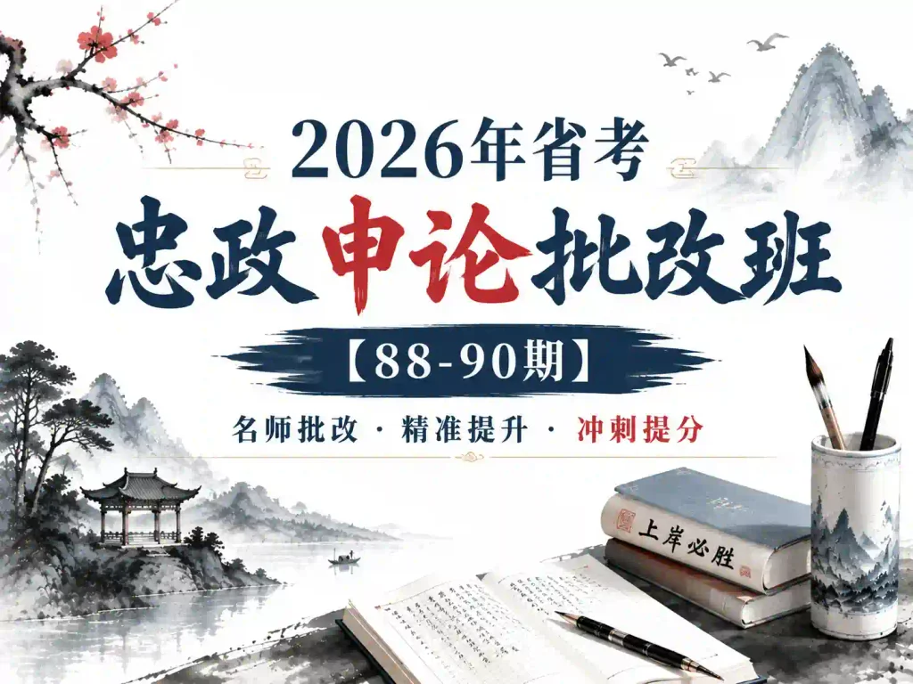 2026年省考忠政申论批改班