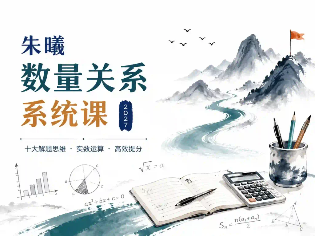 2027年公考朱曦数量关系系统课