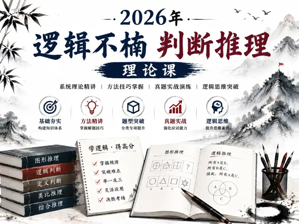 2026年逻辑不楠判断推理理论课