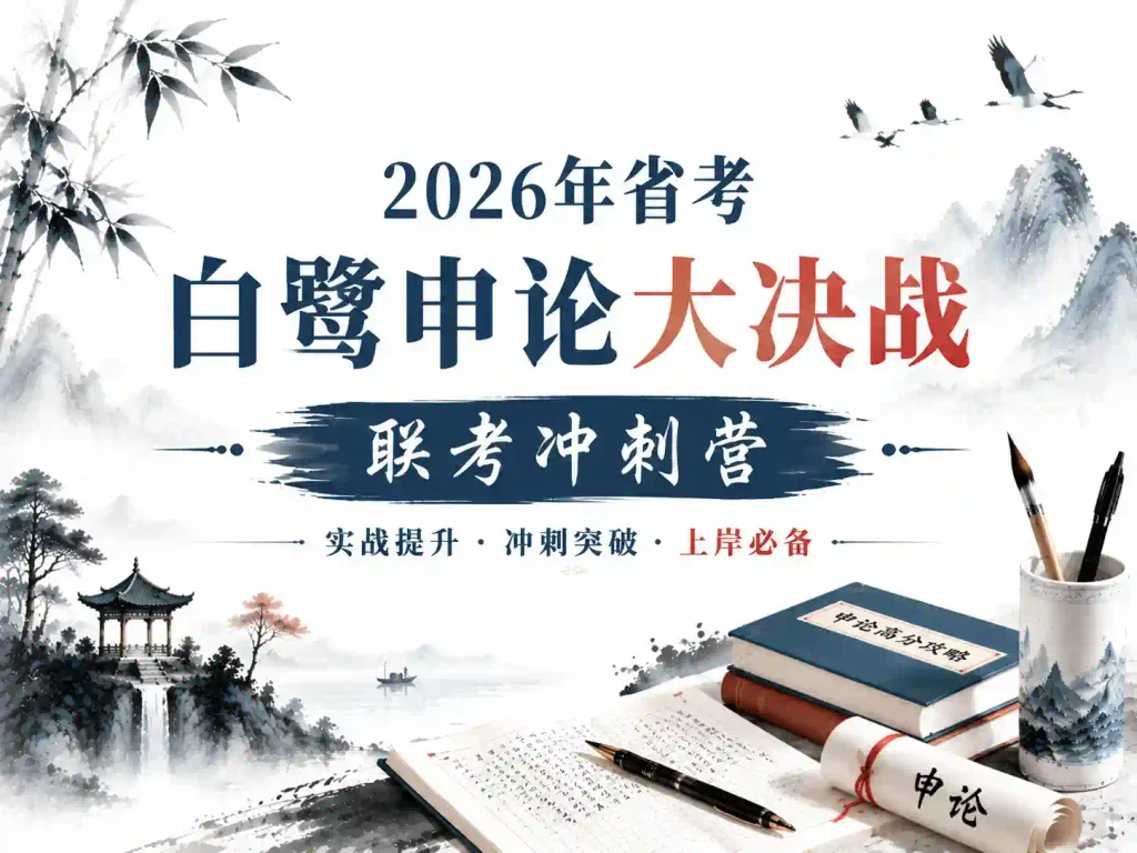2026年省考白鹭申论大决战联考冲刺营