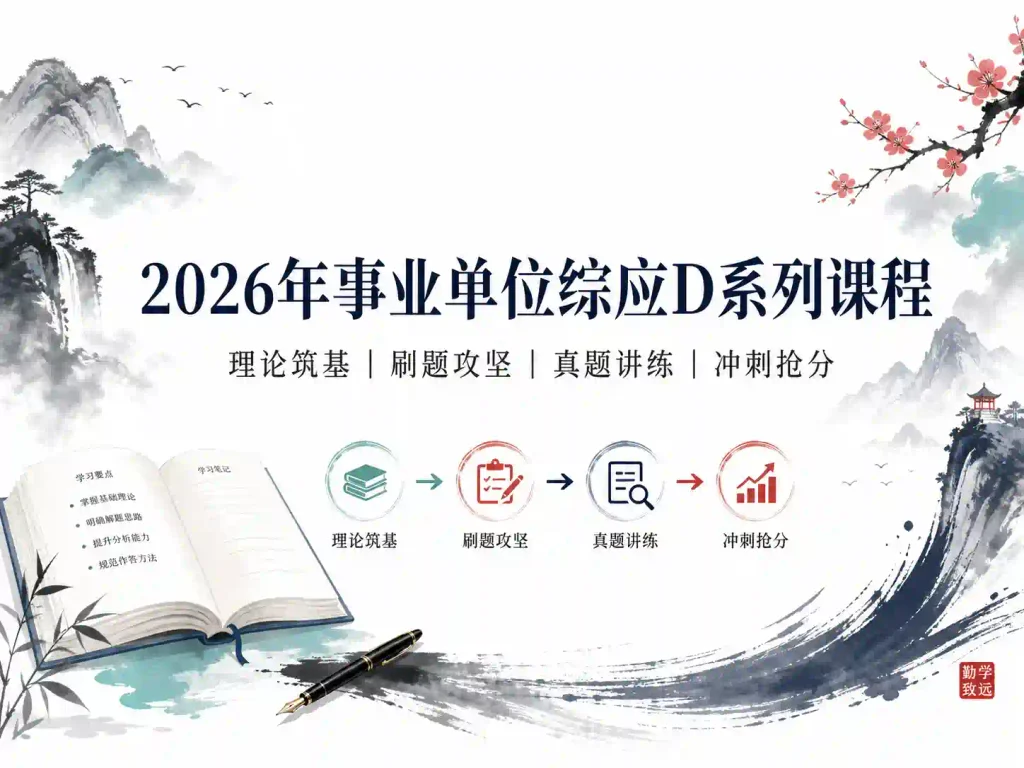 2026修道院事业单位综应D系列