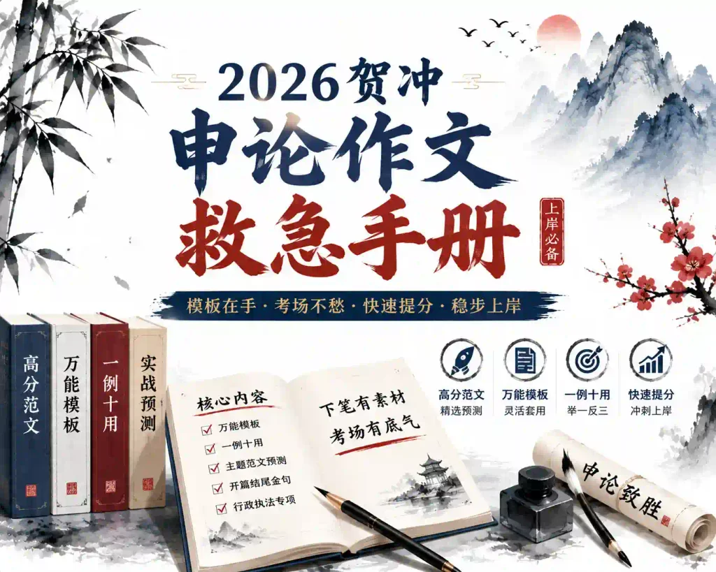 2026贺冲申论作文救急手册