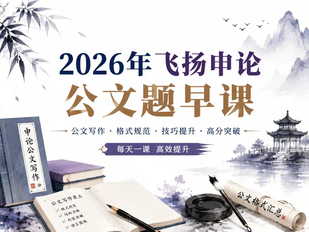 2026年飞扬申论公文题早课