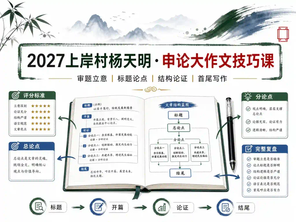 2027上岸村杨天明申论大作文技巧课