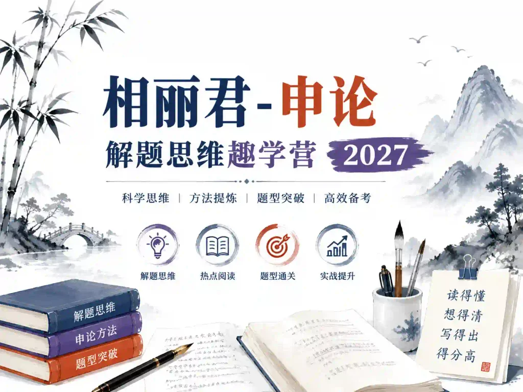2027年国省考相丽君申论解题思维趣学营