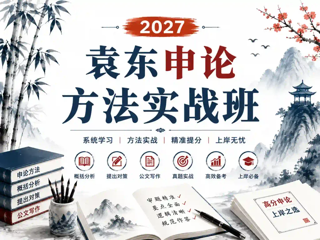 2027年国省考季袁东申论方法实战班