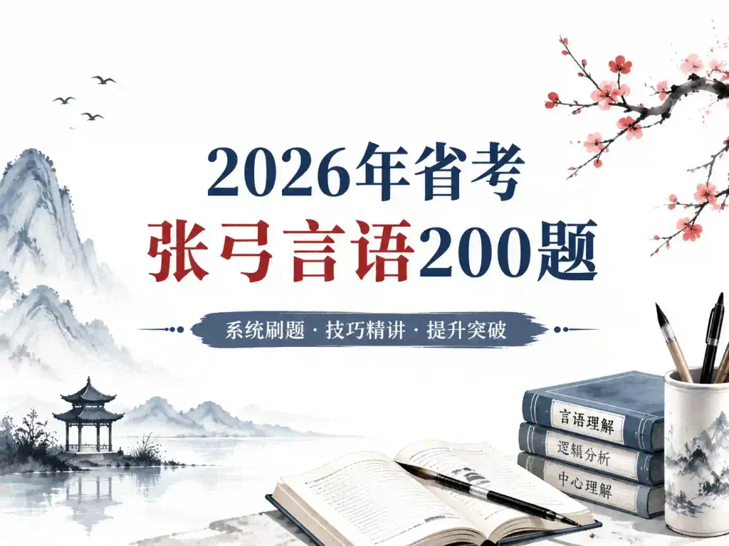 2026年省考张弓言语200题