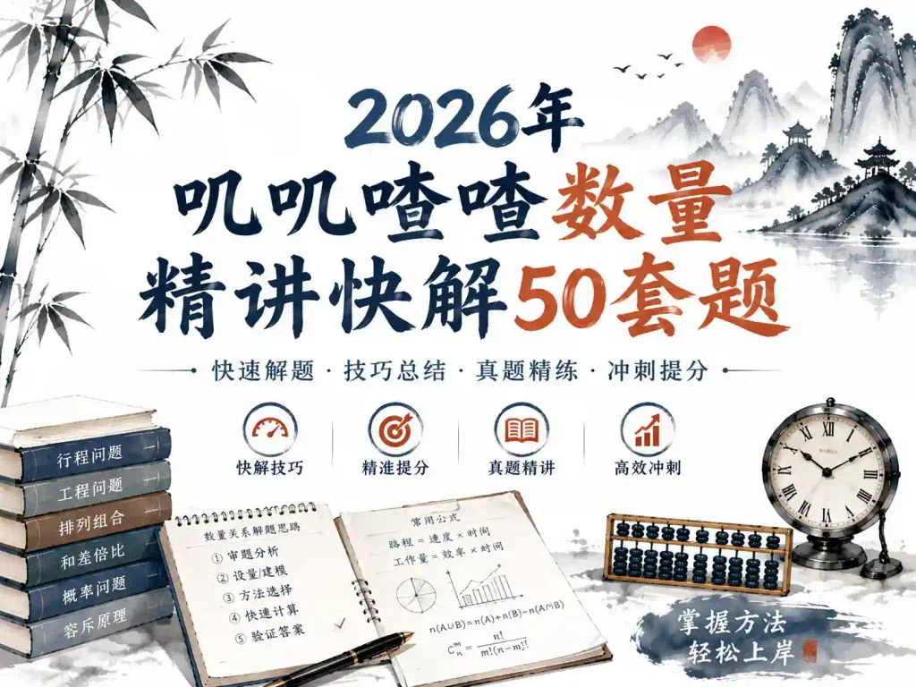 2026年叽叽喳喳数量精讲快解50套题