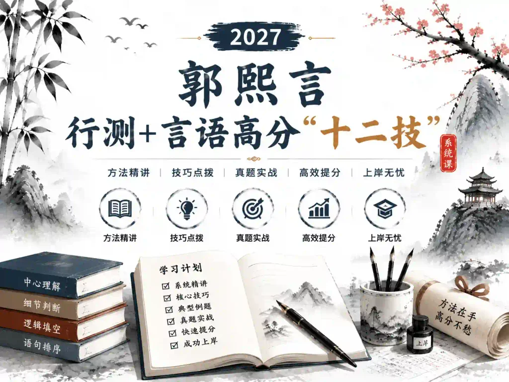 2027年粉笔郭熙言语高分“十二技”