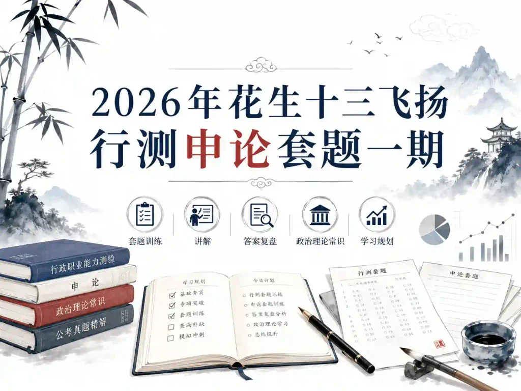 2026年花生十三飞扬行测申论套题1期