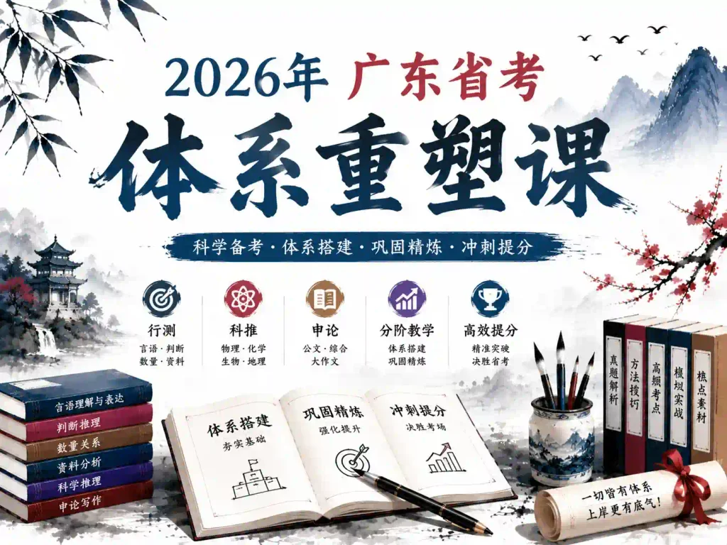 2026年广东省考体系重塑课【跃跃公考】