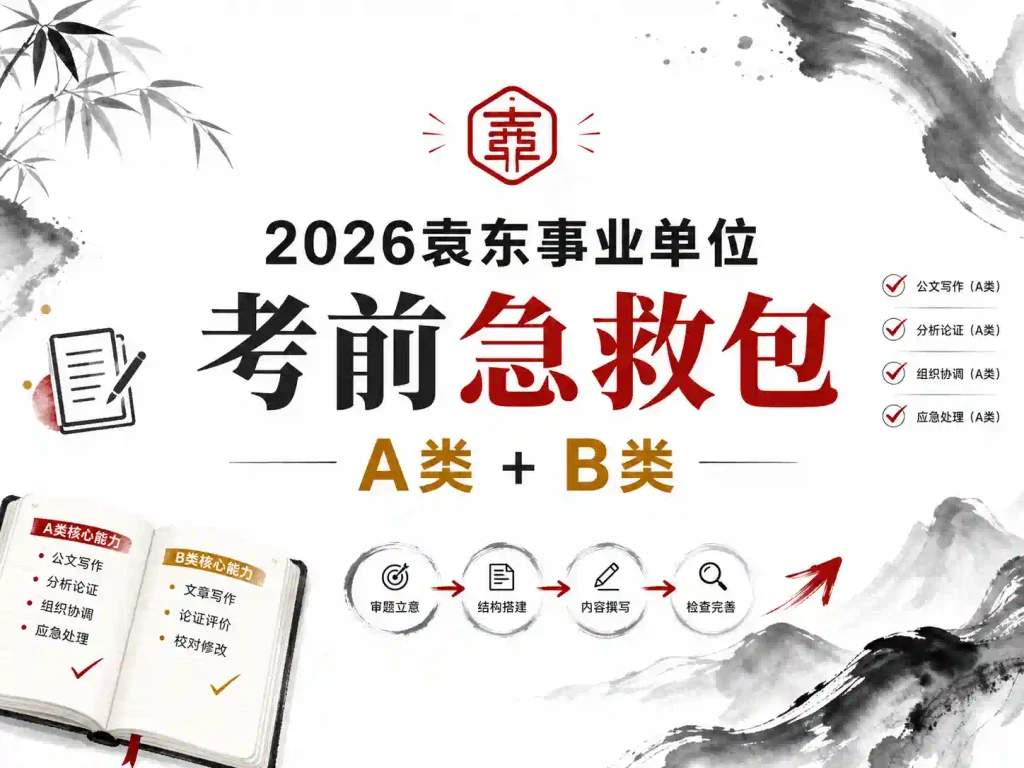 2026袁东事业单位考前急救包系列(A类+B类)