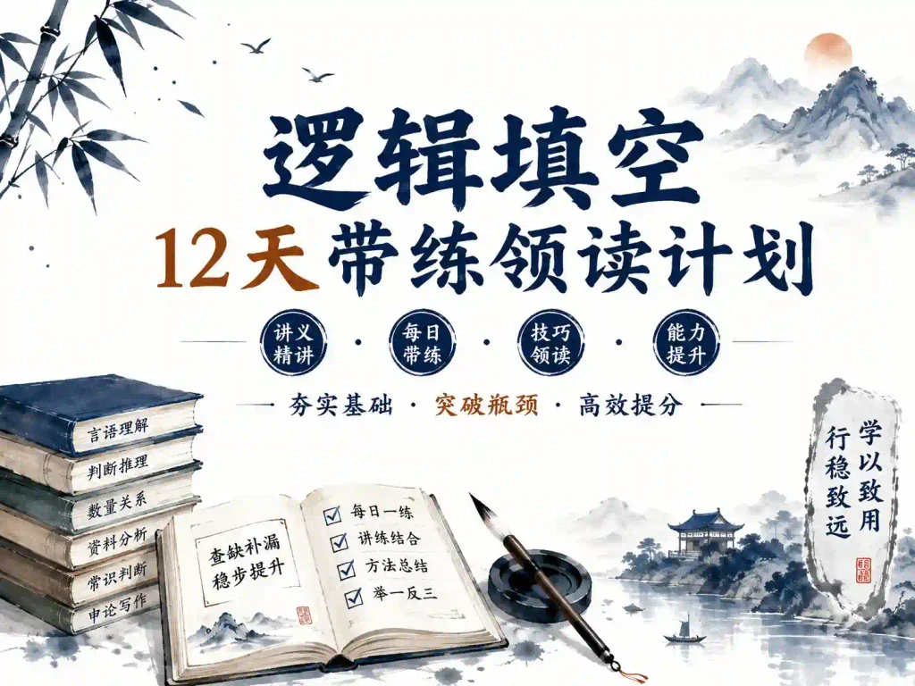 2027四海柳岩逻辑填空12天带练领读计划