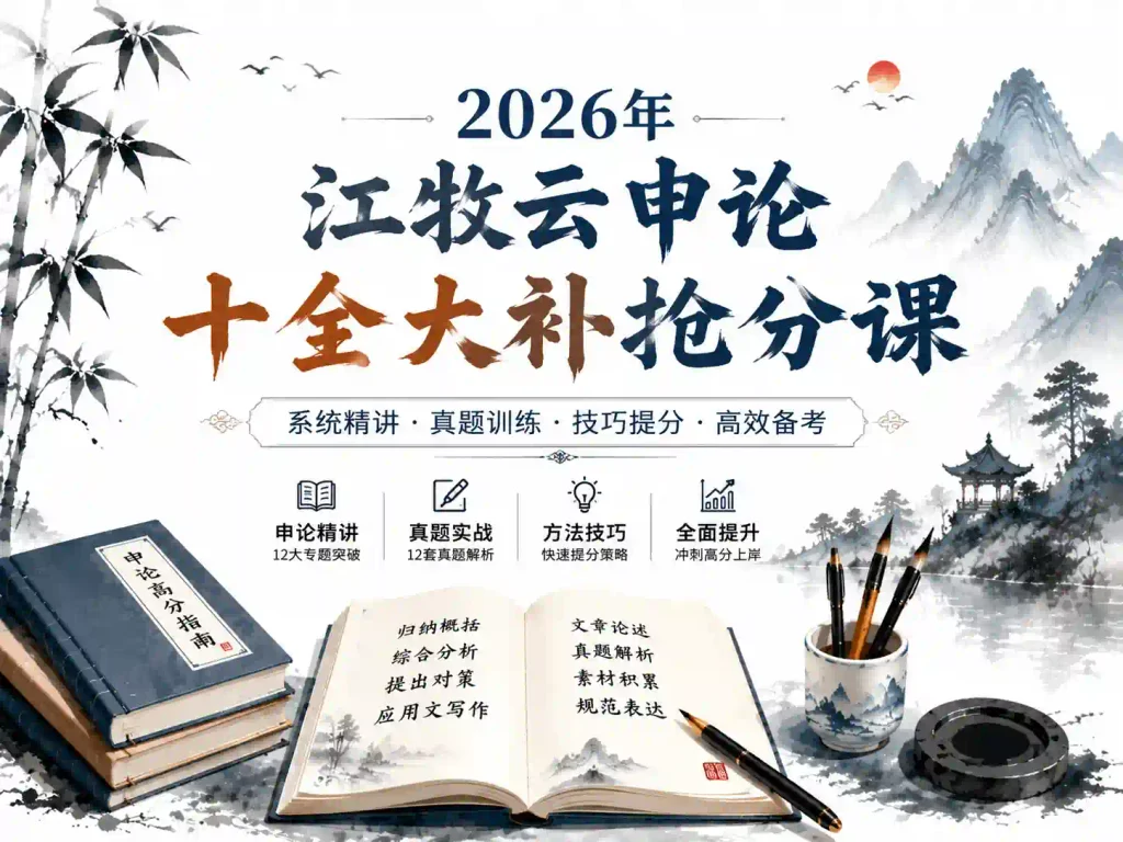 2026年江牧云申论十全大补抢分课