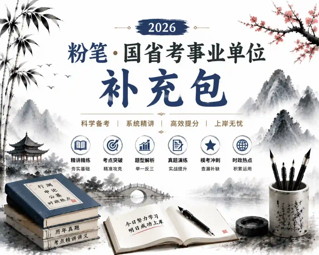 2027粉笔国省考事业单位补充包