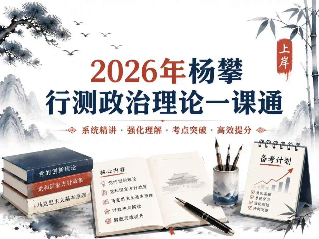 2026年杨攀行测政治理论一课通