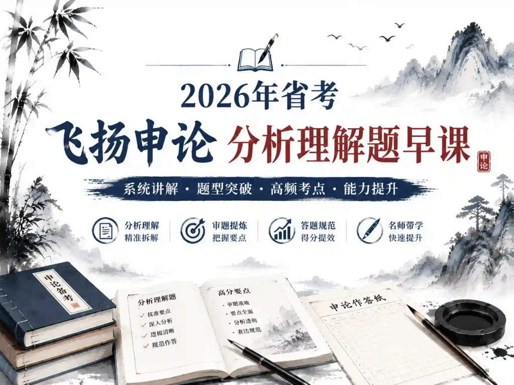 2026年省考飞扬申论分析理解题早课
