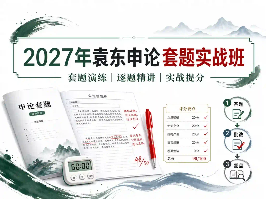 2027年袁东申论套题实战班