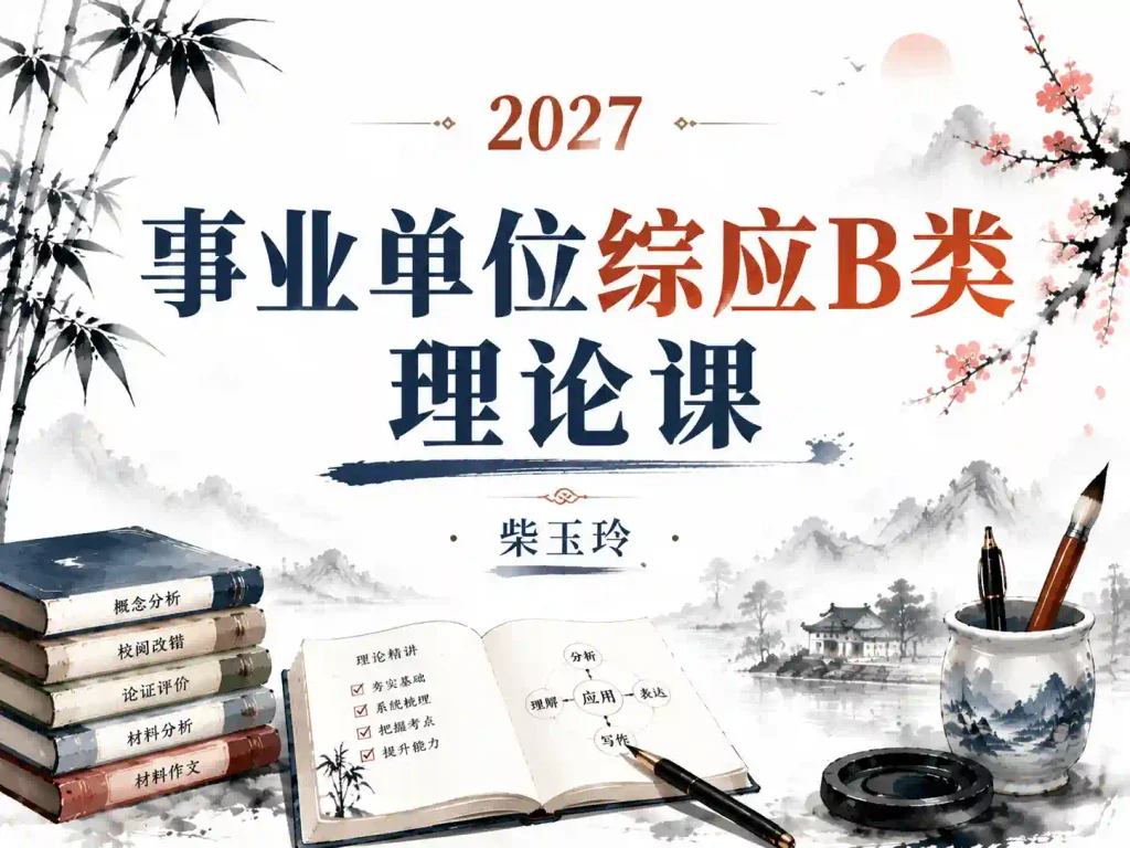 柴玉玲-事业单位综应B类理论课 2027