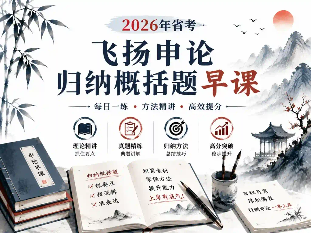 2026年省考飞扬申论归纳概括题早课