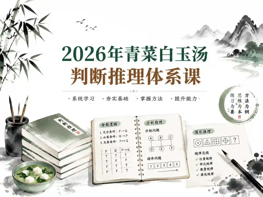 2026年青菜白玉汤判断推理体系课
