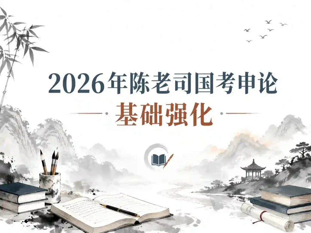 2026年陈老司国考申论基础强化
