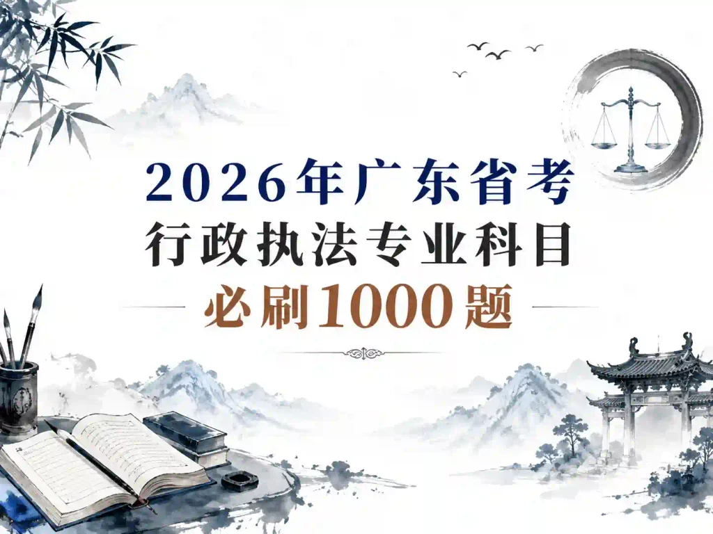 2026年广东省考行政执法专业科目必刷1000题