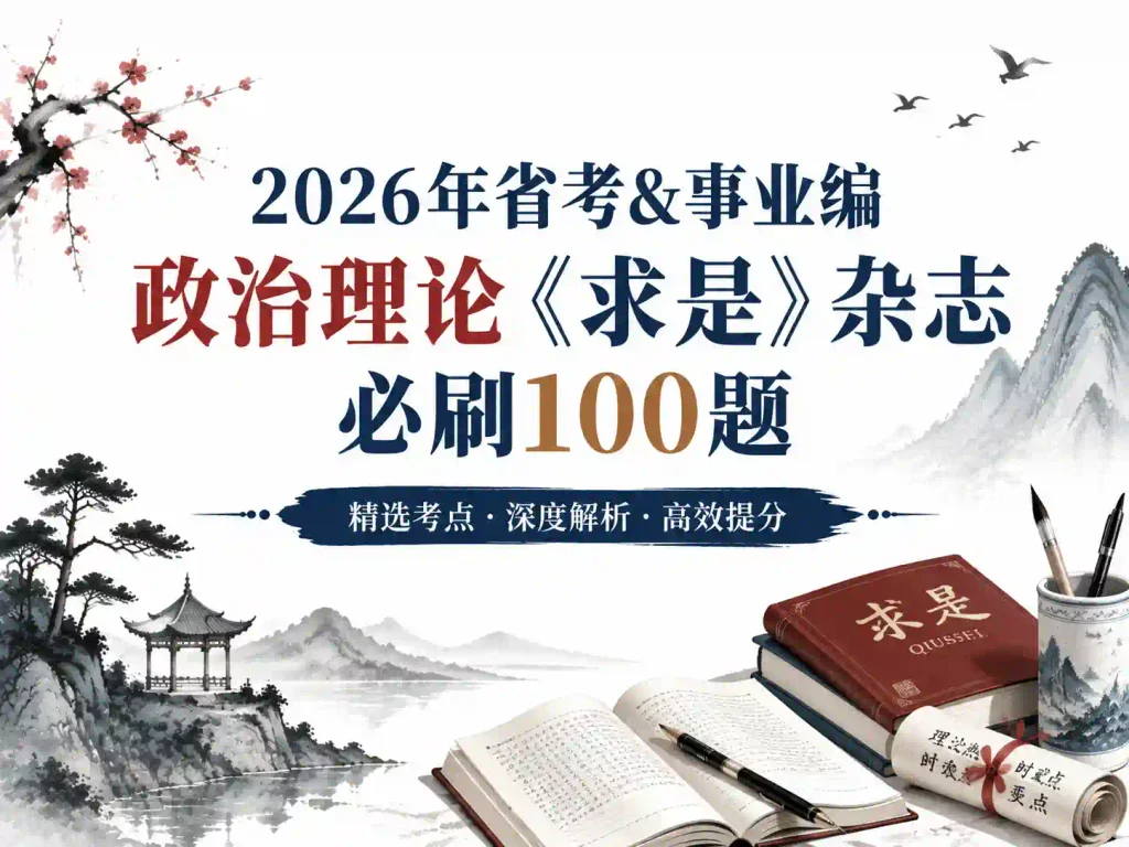 2026年省考&事业编政治理论《求是》杂志必刷100题