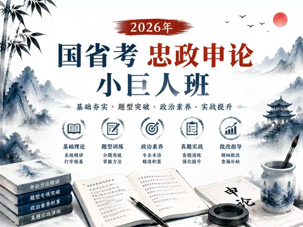 2026年国省考忠政申论小巨人班