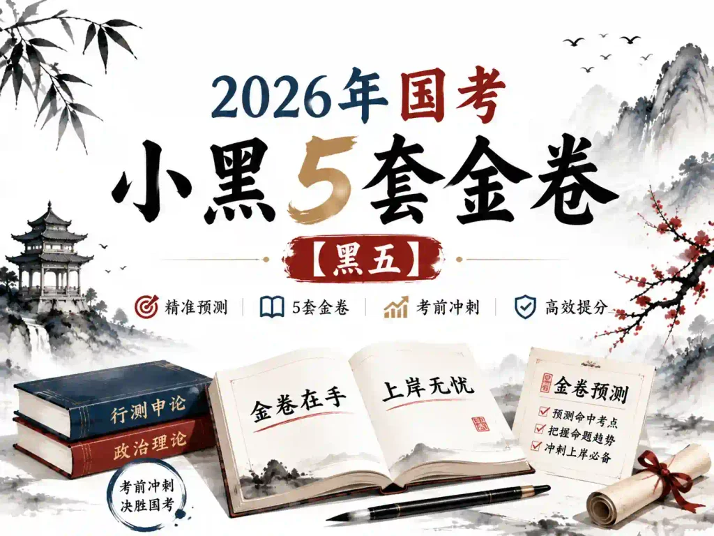 2026年国考小黑5套金卷【黑五】