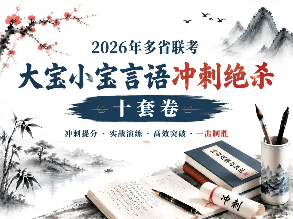 2026年多省联考大宝小宝言语冲刺绝杀十套卷