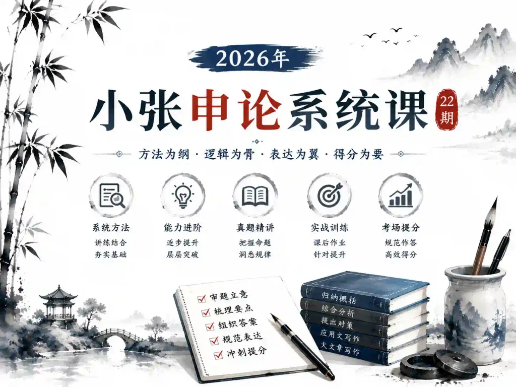 2026年小张申论系统课【22期】
