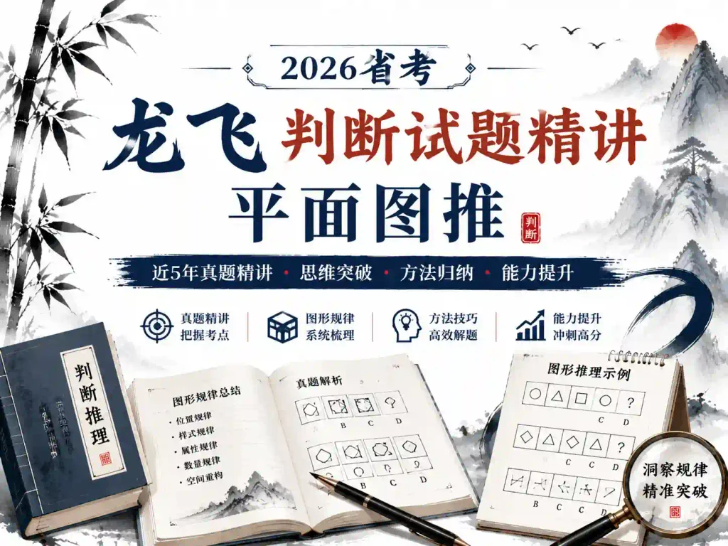 2026省考龙飞判断试题精讲平面图推