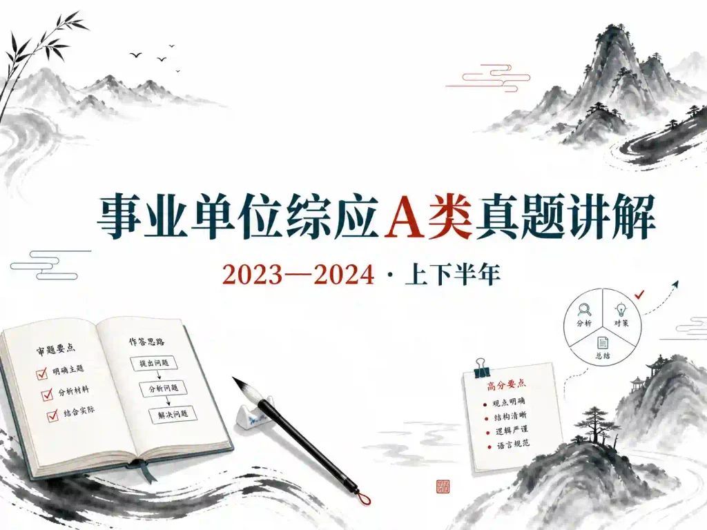 2026年事业单位小张综应A类真题讲解
