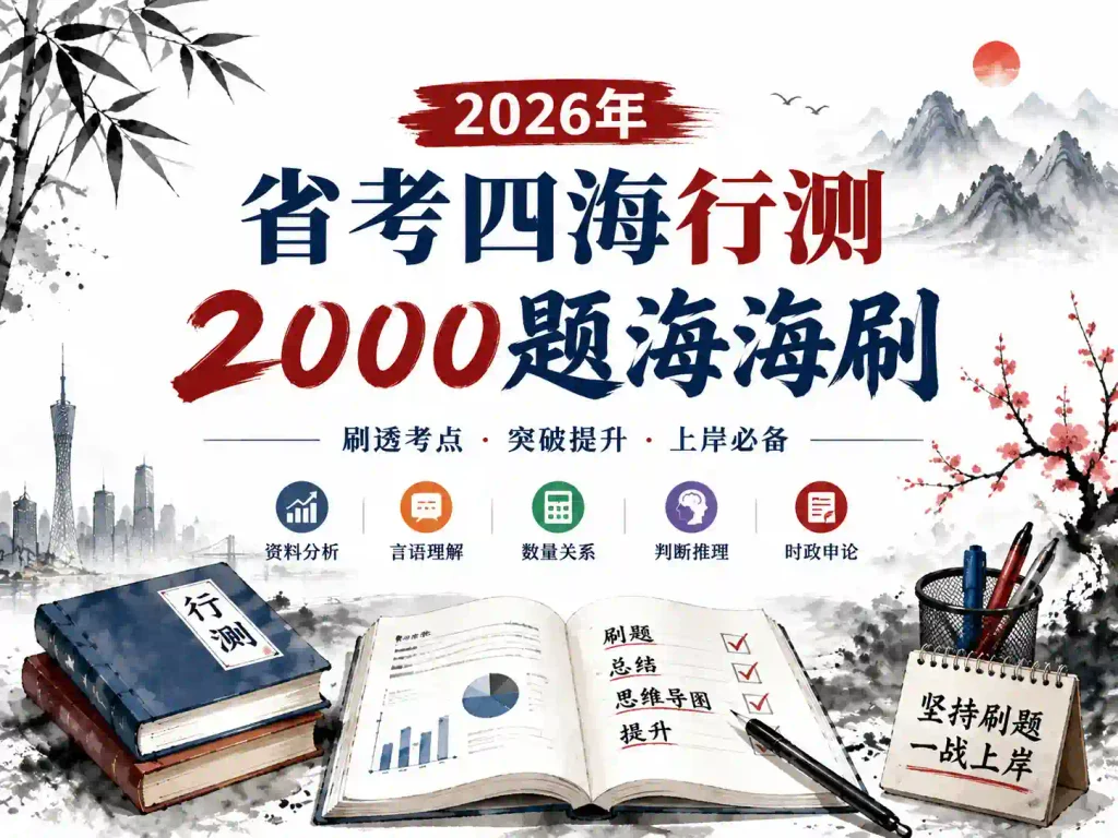 2026年省考四海行测2000题海海刷