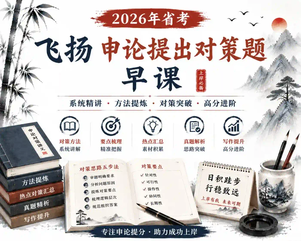 2026年省考飞扬申论提出对策题早课