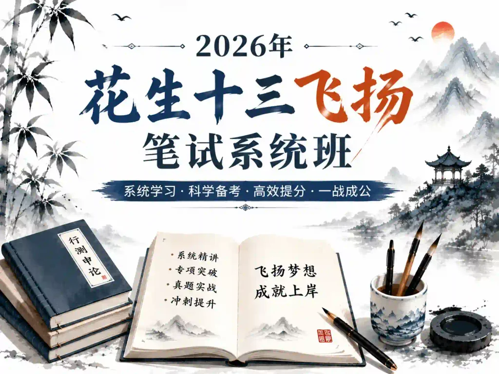 2026年花生十三飞扬笔试系统班