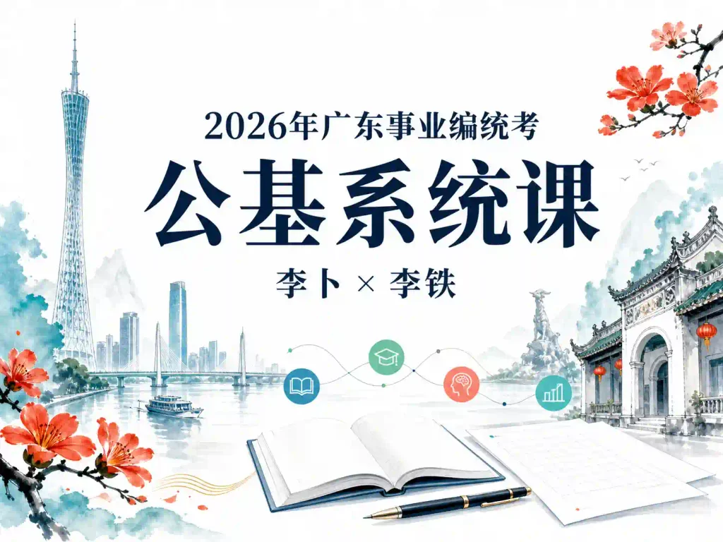 2026年广东事业编统考公基系统课【李卜&李铁】
