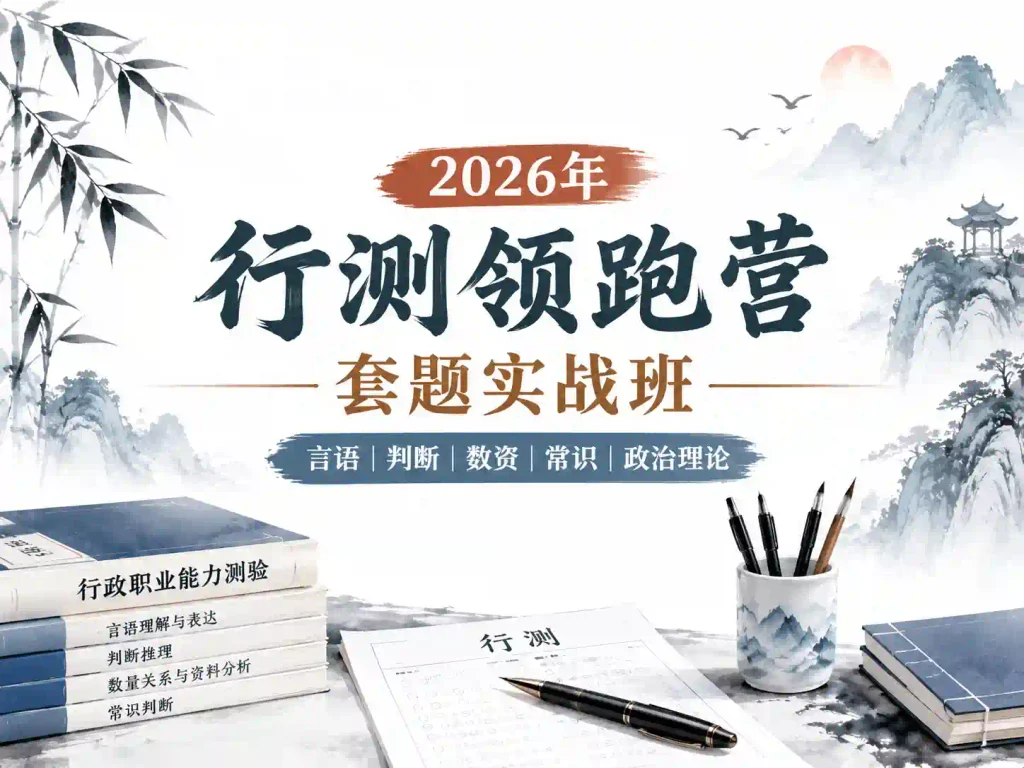 2026年袁东行测领跑营套题实战班