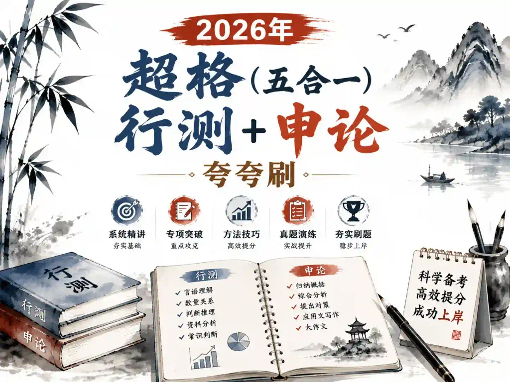 2026年超格（五合一）行测+申论夸夸刷